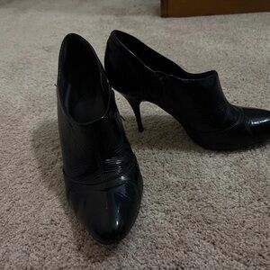 Oasis Sleek Black Heeled Boots